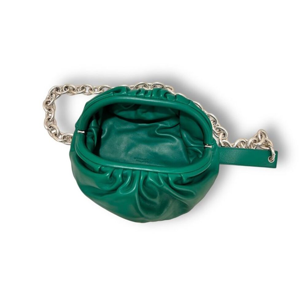Dumpling Chain Shoulder Bag Green Silver - Picture 6 of 8